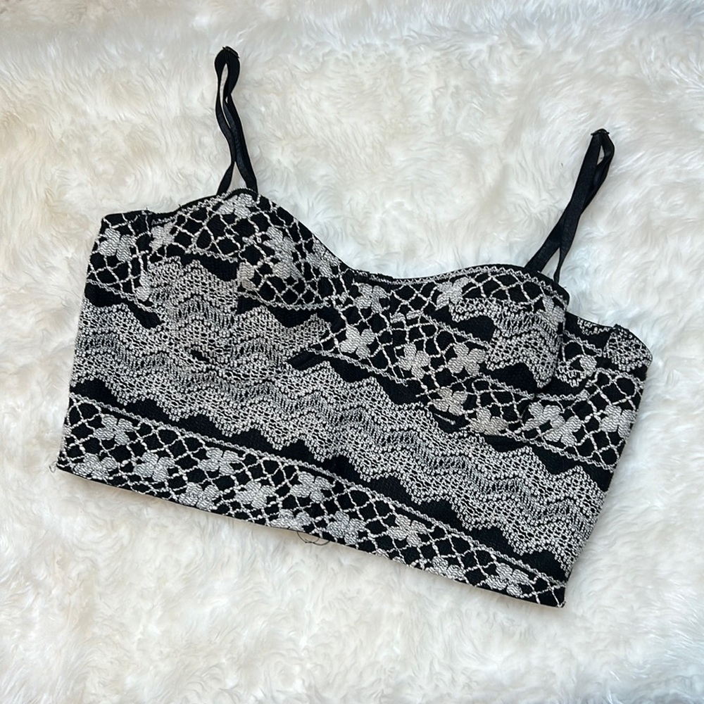 B&W Bustier with underwire